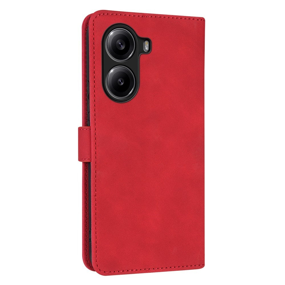 EIDERWOOD - Xiaomi Poco X7 Pro - Kunstlæder Flip Cover m. Kortholder & Ståfunktion - Rød