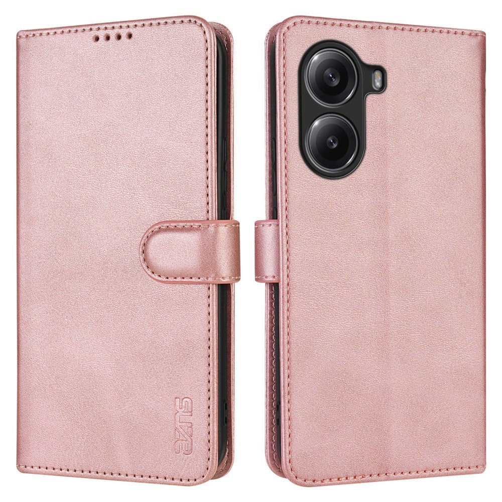 EIDERWOOD - Xiaomi Poco X7 Pro - Kunstlæder Flip Cover m. Kortholder & Ståfunktion - Rose Gold