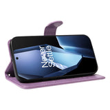 EIDERWOOD OnePlus 13R Flipcover med Indgraveret Motiv - inkl. Kortholder - Ståfunktion - Håndledsrem - Lilla