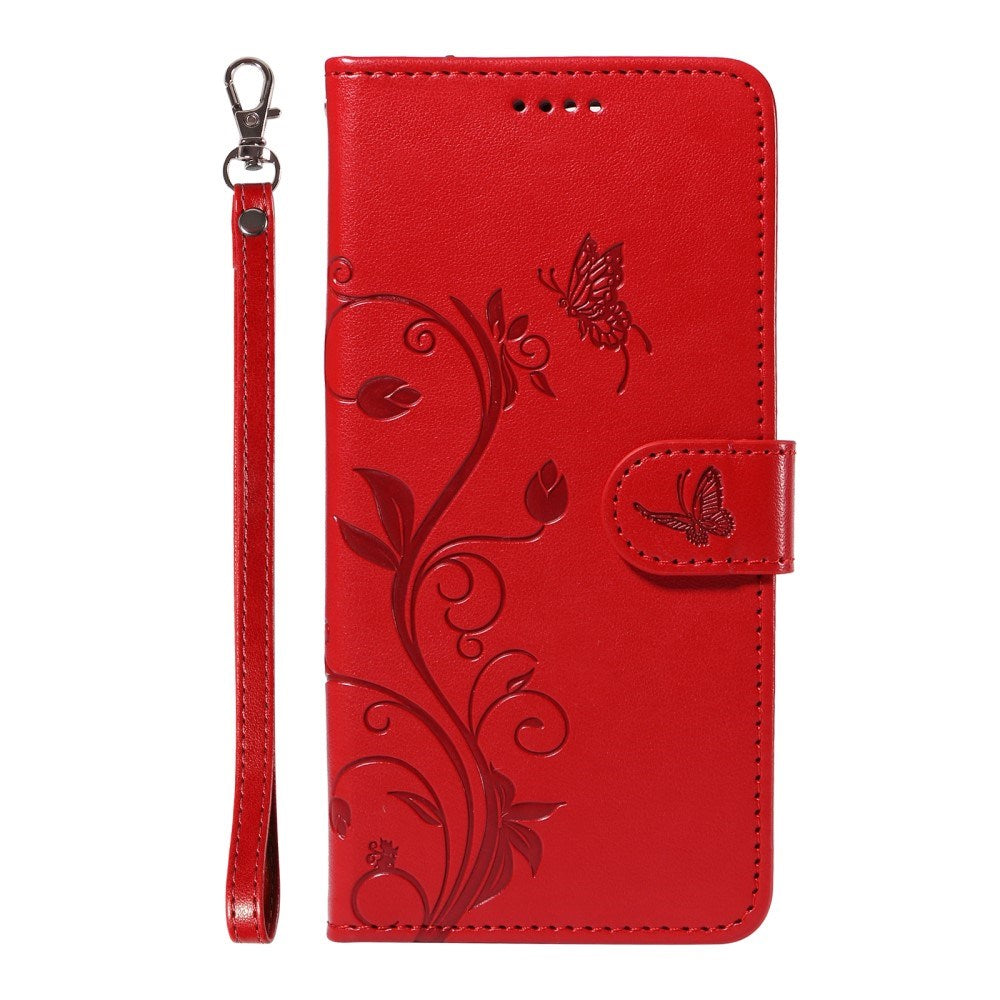 EIDERWOOD OnePlus 13R Flipcover med Indgraveret Motiv - inkl. Kortholder - Ståfunktion - Håndledsrem - Red