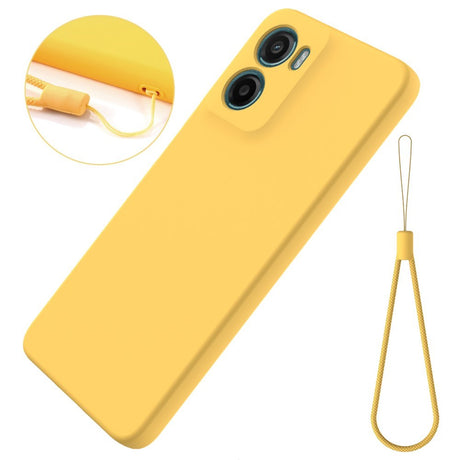 EIDERWOOD Motorola Moto G05 / E15 Liquid Silikone Mobil Cover m. Strop - Gul