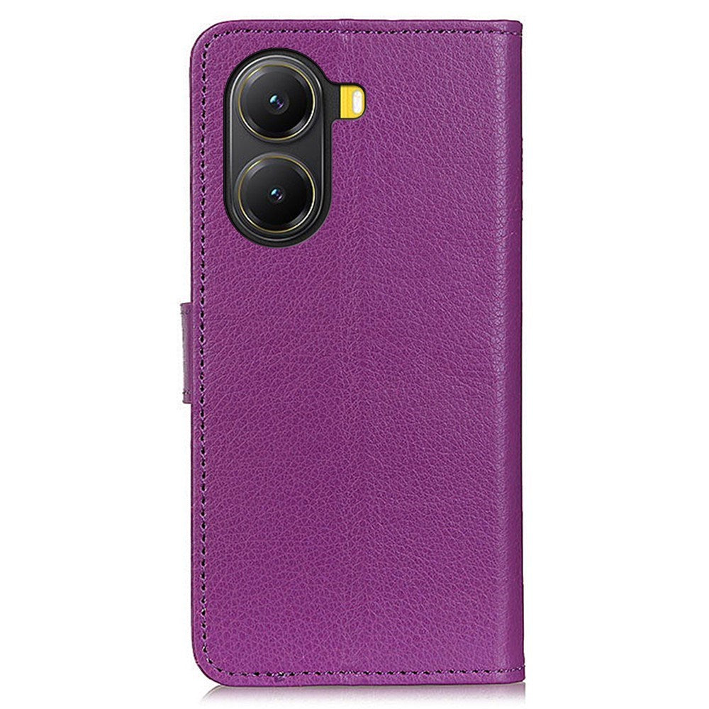 EIDERWOOD Xiaomi Poco X7 Pro Litchi Kunstlæder Flip Cover inkl. Kortholder - Lilla
