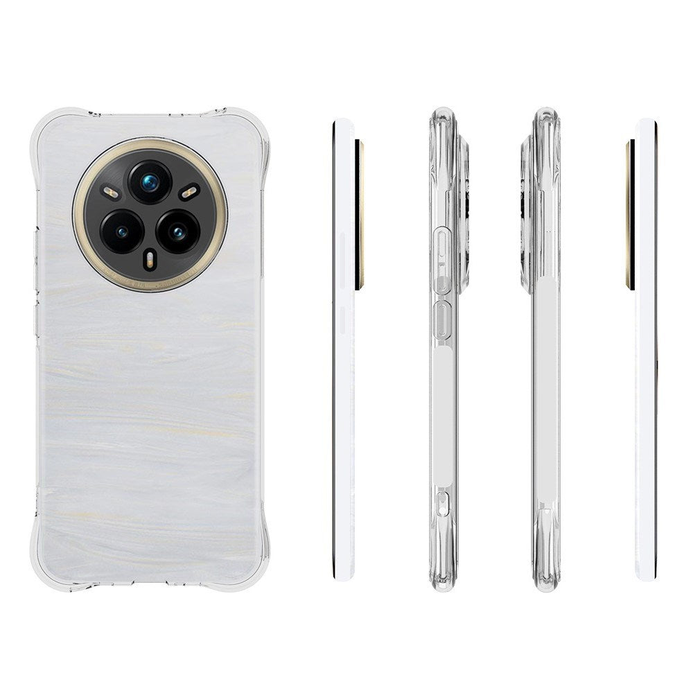 Realme 14 Pro+ (5G) EIDERWOOD Plastik Bagside Cover m. Stødabsorberende Hjørner - Gennemsigtig
