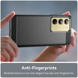 Realme C75 - EIDERWOOD børstet karbonfiber fleksibelt plastdeksel - svart