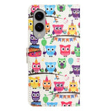 EIDERWOOD Samsung Galaxy S25 Edge Faux Leather Flip Cover m. Lommebok og stativfunksjon - Ugler