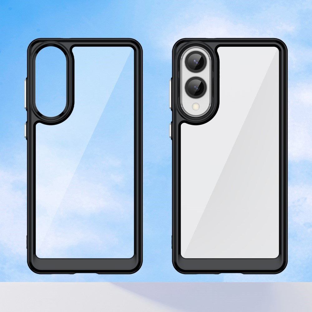 Samsung Galaxy S25 Edge - EIDERWOOD Hybrid plastdeksel - Gjennomsiktig / Svart