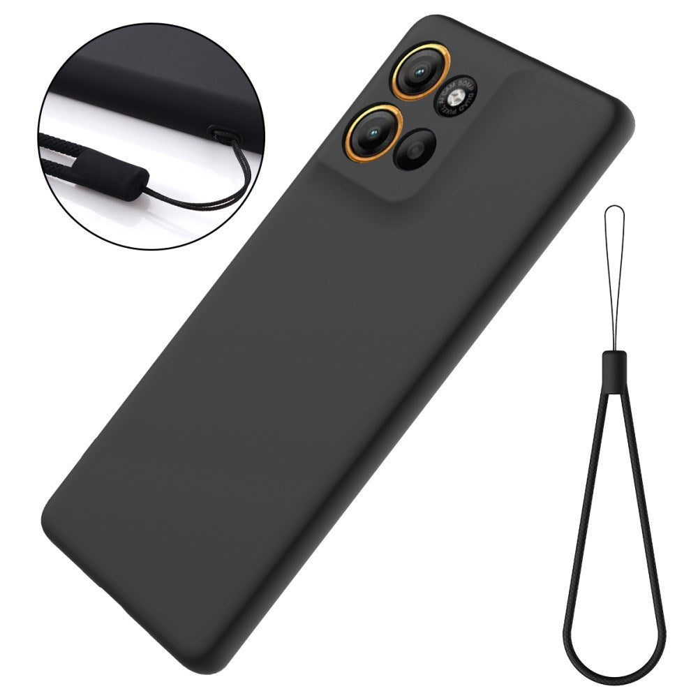 EIDERWOOD Motorola Moto G15 Power Liquid Silikone Mobil Cover m. Strop - Sort