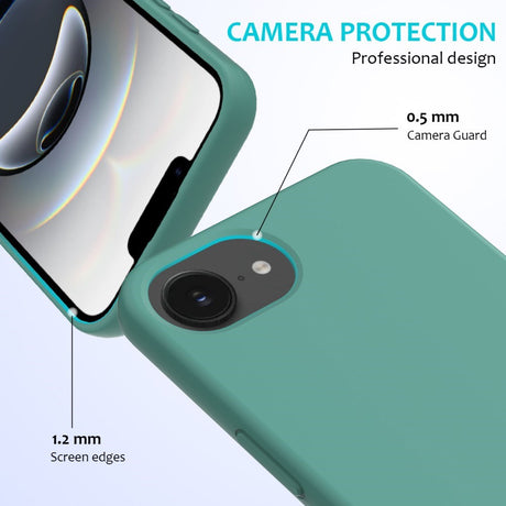 EIDERWOOD iPhone 16e Silikonveske - Fôret innside - Mørkegrønn