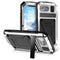 iPhone 17e / 16e R-JUST Hybrid Bagside Cover m. Indbygget Skærmbeskyttelse & Kickstand - Sølv