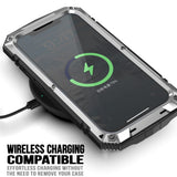 iPhone 17e / 16e R-JUST Hybrid Bagside Cover m. Indbygget Skærmbeskyttelse & Kickstand - Sølv