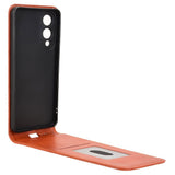 EIDERWOOD Samsung Galaxy S25 Edge Vertikalt Flip Case - Indbygget Kortholder - Orange