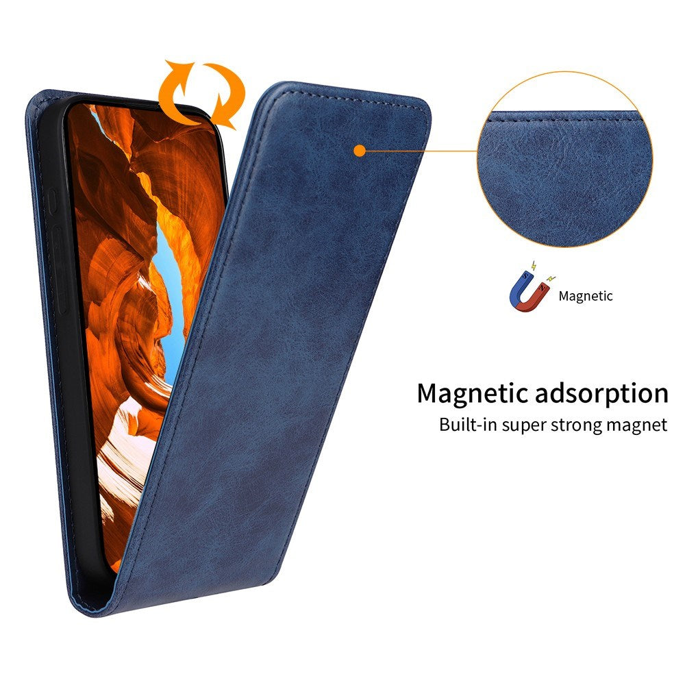 EIDERWOOD Samsung Galaxy S25 Edge Vertikalt Flip Case - Indbygget Kortholder - Orange
