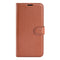 EIDERWOOD Samsung Galaxy S25 Edge Litchi Faux Leather Flip Cover inkl. Kortholder - Brun