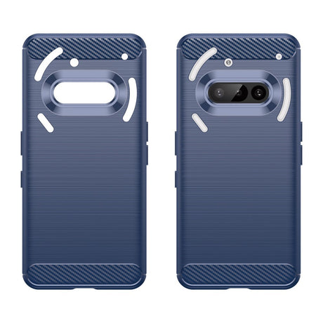 Nothing Phone (3a) - EIDERWOOD Brushed Carbon Fiber Fleksibelt Plastik Cover - Blå