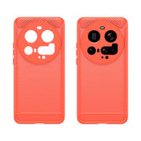 Xiaomi 15 Ultra - EIDERWOOD børstet karbonfiber fleksibelt plastdeksel - rødt