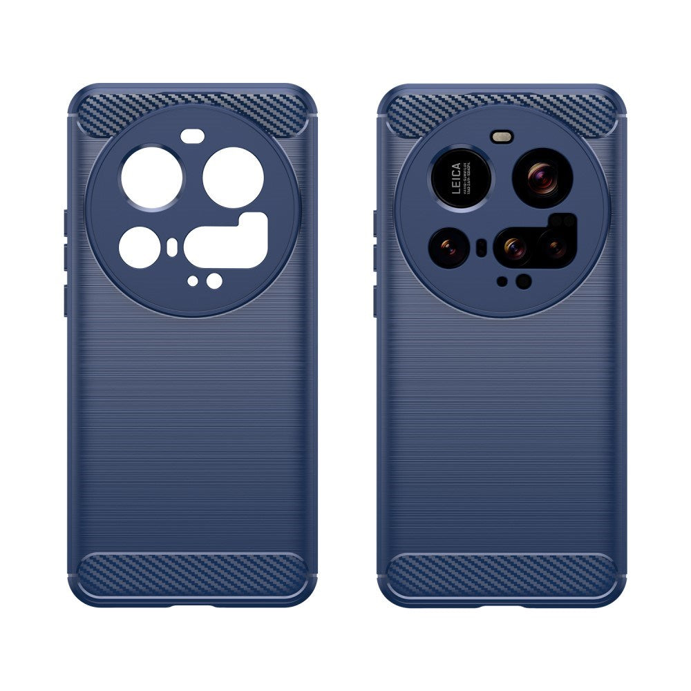 Xiaomi 15 Ultra - EIDERWOOD børstet karbonfiber fleksibelt plastdeksel - blå