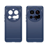 Xiaomi 15 Ultra - EIDERWOOD børstet karbonfiber fleksibelt plastdeksel - blå