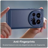 Xiaomi 15 Ultra - EIDERWOOD børstet karbonfiber fleksibelt plastdeksel - blå