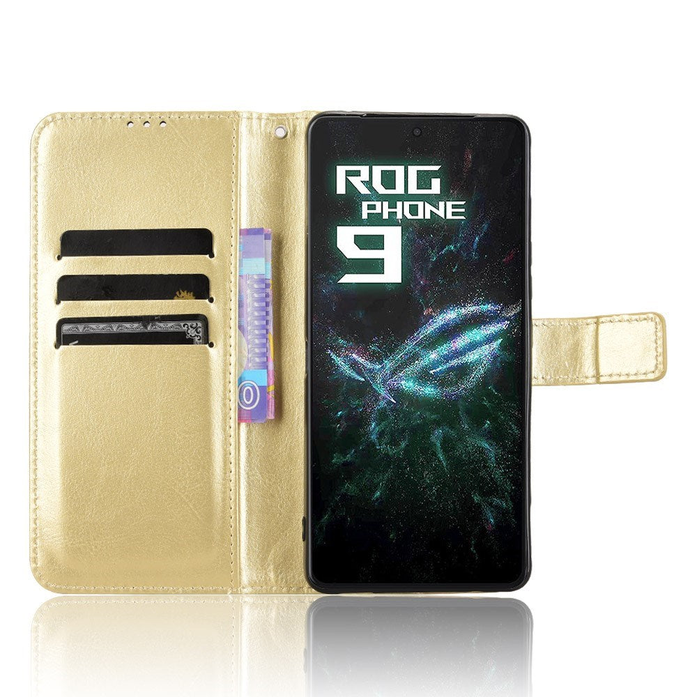 EIDERWOOD - Asus ROG Phone 9 (5G) / 9 Pro (5G) - Kunstlæder Flip Cover m. Kortholder & Ståfunktion - Guld