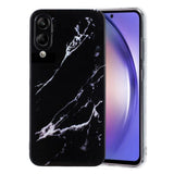 Samsung Galaxy S25 Edge - EIDERWOOD Fleksibelt Plastik Cover m. Marmormønster - Sort