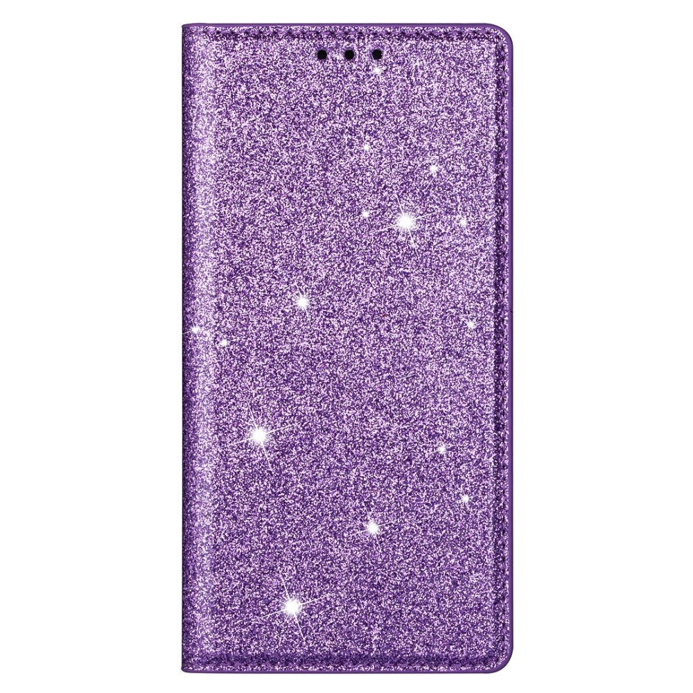 EIDERWOOD Samsung Galaxy S25 Edge Faux Leather Flip Cover m. Lommebok - Glitter - Lilla
