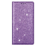 EIDERWOOD Samsung Galaxy S25 Edge Faux Leather Flip Cover m. Lommebok - Glitter - Lilla