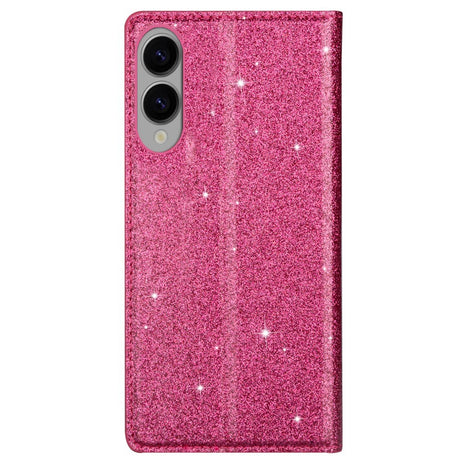 EIDERWOOD Samsung Galaxy S25 Edge Faux Leather Flip Cover m. Lommebok - Glitter - Rosa