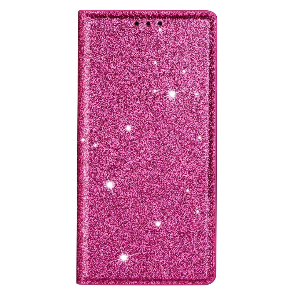 EIDERWOOD Samsung Galaxy S25 Edge Faux Leather Flip Cover m. Lommebok - Glitter - Rosa