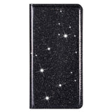 EIDERWOOD Samsung Galaxy S25 Edge Faux Leather Flip Cover m. Lommebok - Glitter - Sort