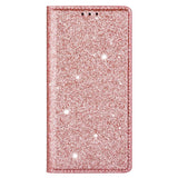 EIDERWOOD Samsung Galaxy S25 Edge Faux Leather Flip Cover m. Lommebok - Glitter - Rose gull