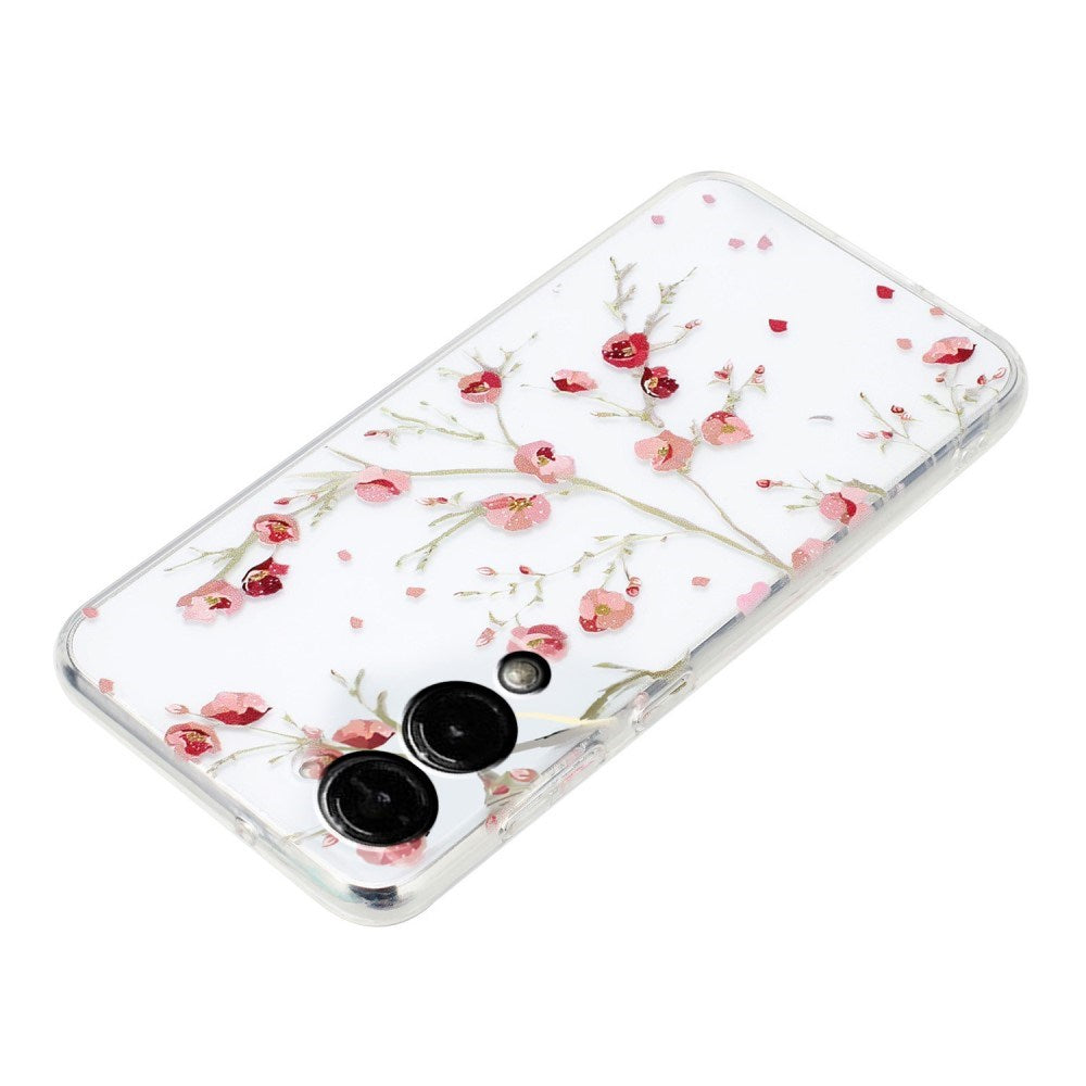 EIDERWOOD Samsung Galaxy S25 Edge fleksibelt plastbakdeksel m. Motiv - Transparent / Blomster