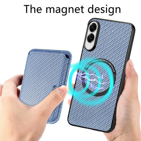 EIDERWOOD Samsung Galaxy S25 Edge Bakdeksel m. Avtakbar kortholder - blå