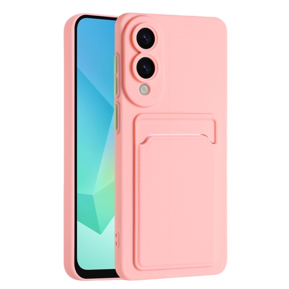 Samsung Galaxy S25 Edge - EIDERWOOD fleksibelt plastdeksel m. Kortholder - Rosa