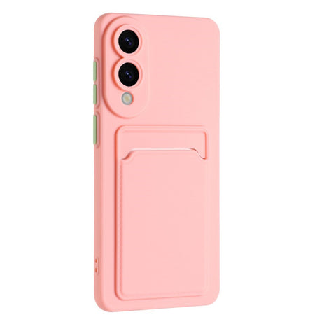 Samsung Galaxy S25 Edge - EIDERWOOD fleksibelt plastdeksel m. Kortholder - Rosa