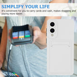 Samsung Galaxy S25 Edge - EIDERWOOD Fleksibelt Plastik Cover m. Kortholder - Hvid