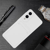 Samsung Galaxy S25 Edge - EIDERWOOD Fleksibelt Plastik Cover m. Kortholder - Hvid