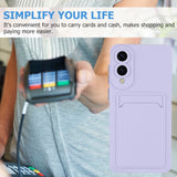 Samsung Galaxy S25 Edge - EIDERWOOD fleksibelt plastdeksel m. Kortholder - Lilla