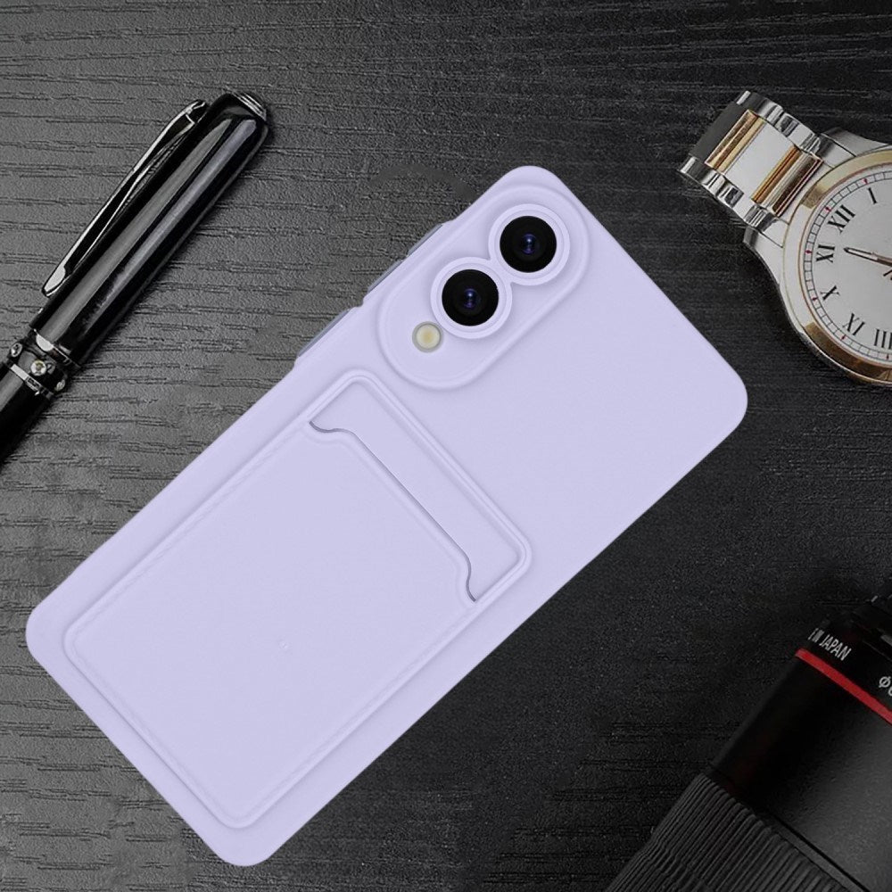 Samsung Galaxy S25 Edge - EIDERWOOD fleksibelt plastdeksel m. Kortholder - Lilla