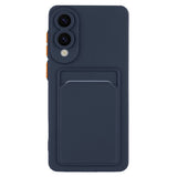 Samsung Galaxy S25 Edge - EIDERWOOD fleksibelt plastdeksel m. Kortholder - Blå