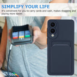 Samsung Galaxy S25 Edge - EIDERWOOD fleksibelt plastdeksel m. Kortholder - Blå