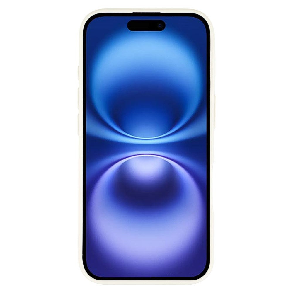 EIDERWOOD IPhone 16 Fleksibelt Plastik Bagside Cover m. Glimmer - Hvid