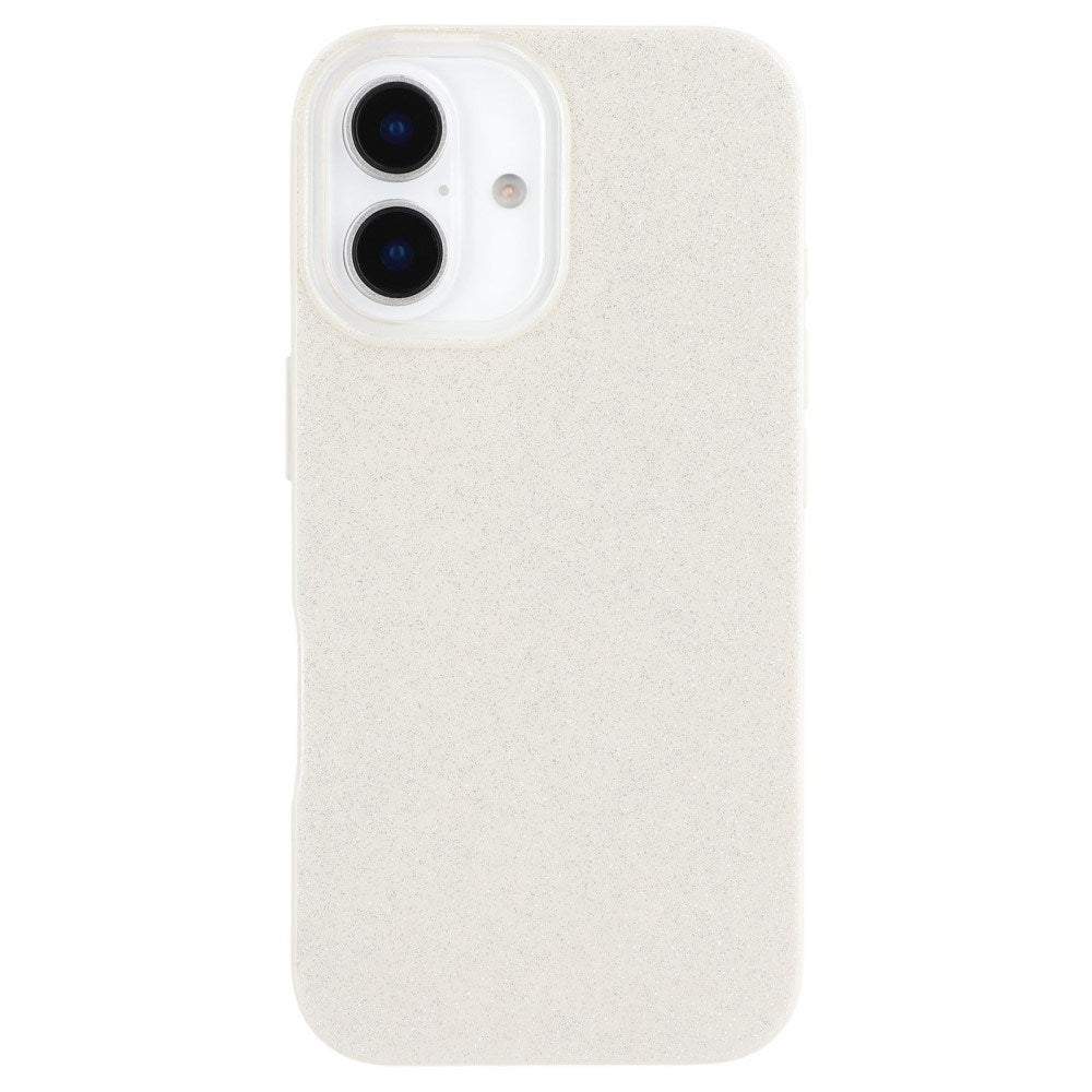 EIDERWOOD IPhone 16 Fleksibelt Plastik Bagside Cover m. Glimmer - Hvid