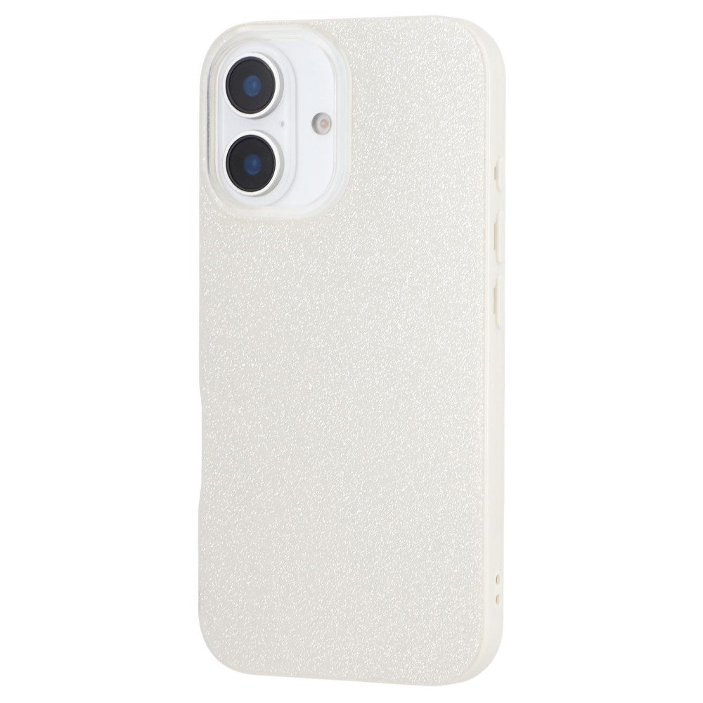 EIDERWOOD IPhone 16 Fleksibelt Plastik Bagside Cover m. Glimmer - Hvid