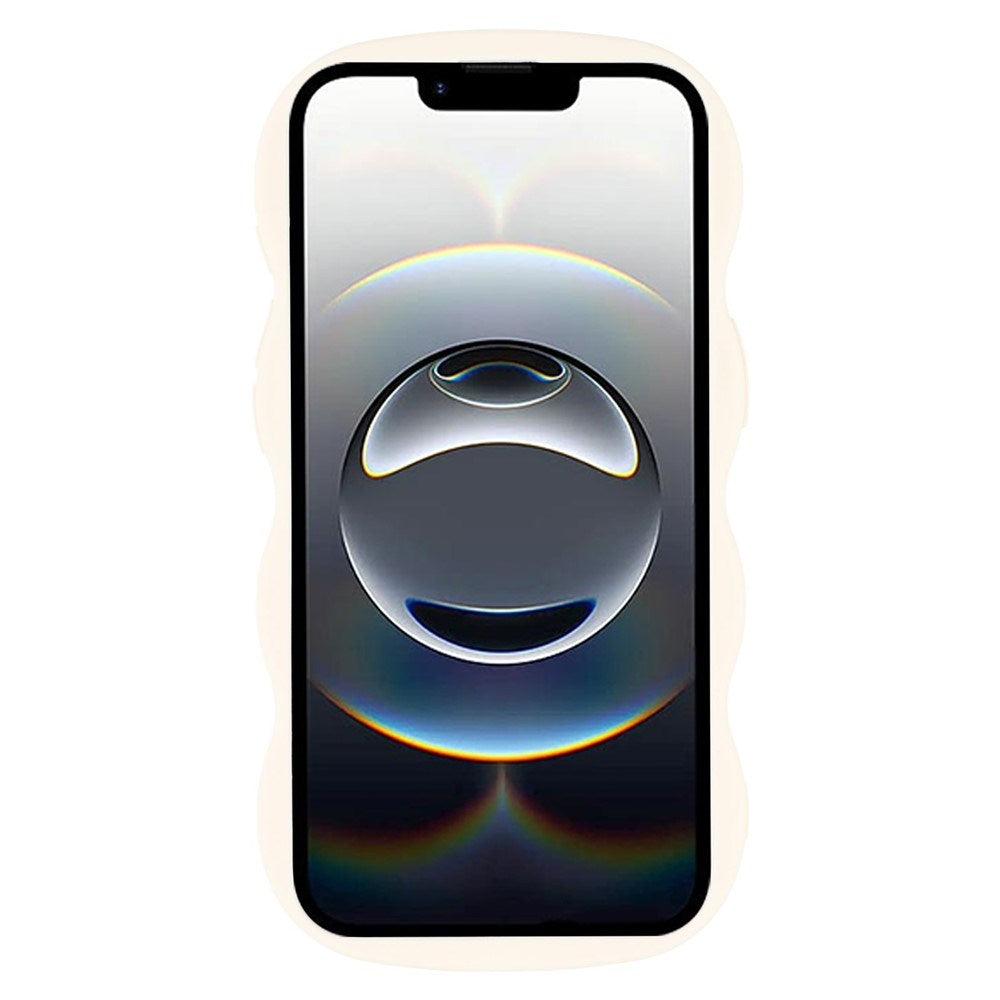 EIDERWOOD iPhone 17e / 16e Fleksibelt Plastik Wavy Mobil Cover - Hvid