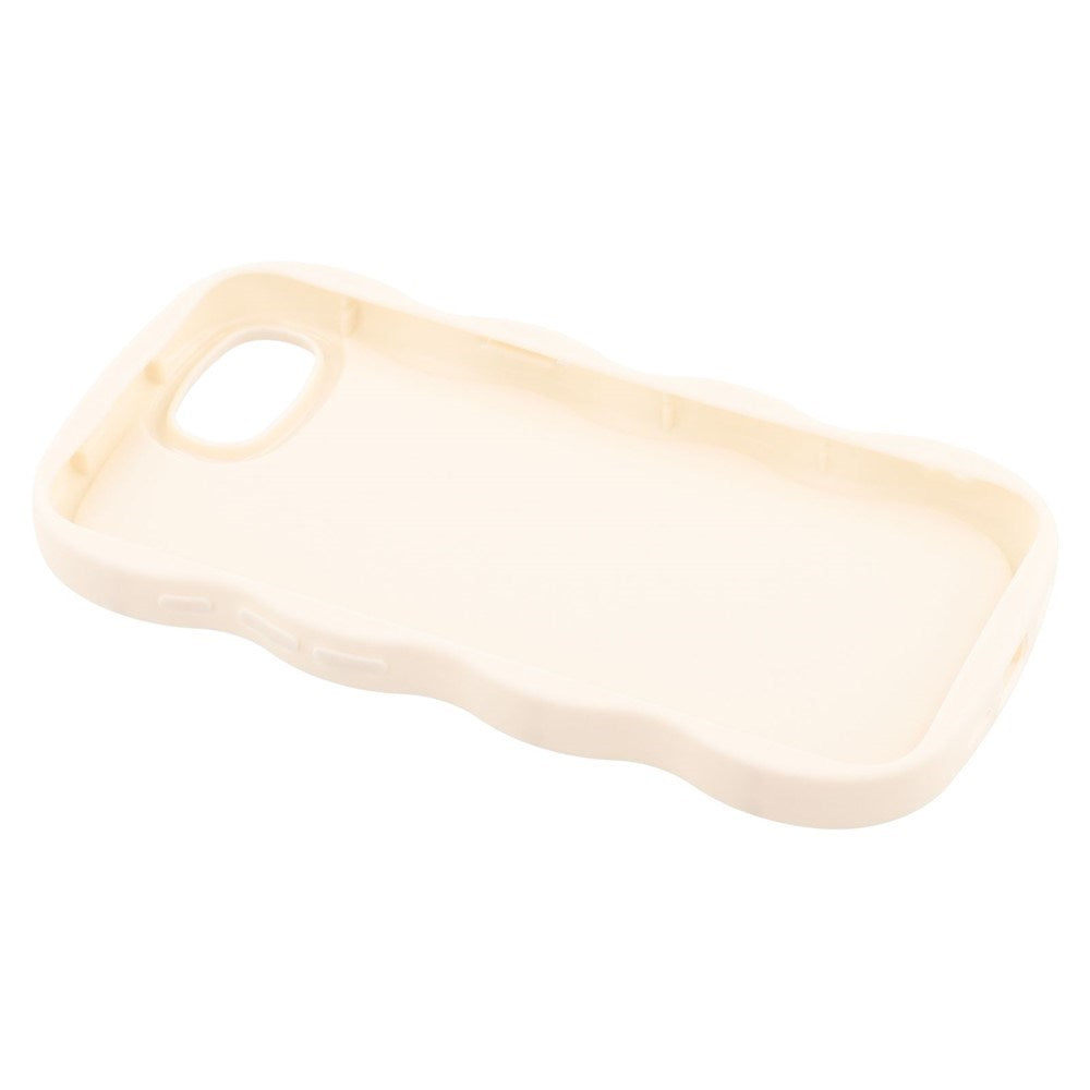EIDERWOOD iPhone 17e / 16e Fleksibelt Plastik Wavy Mobil Cover - Hvid