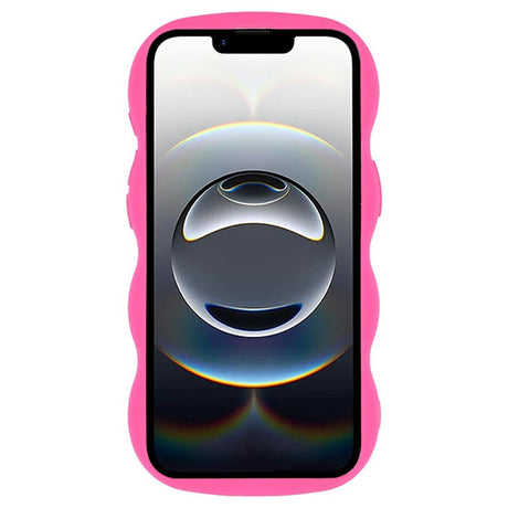 EIDERWOOD iPhone 17e / 16e Fleksibelt Plastik Wavy Mobil Cover - Pink