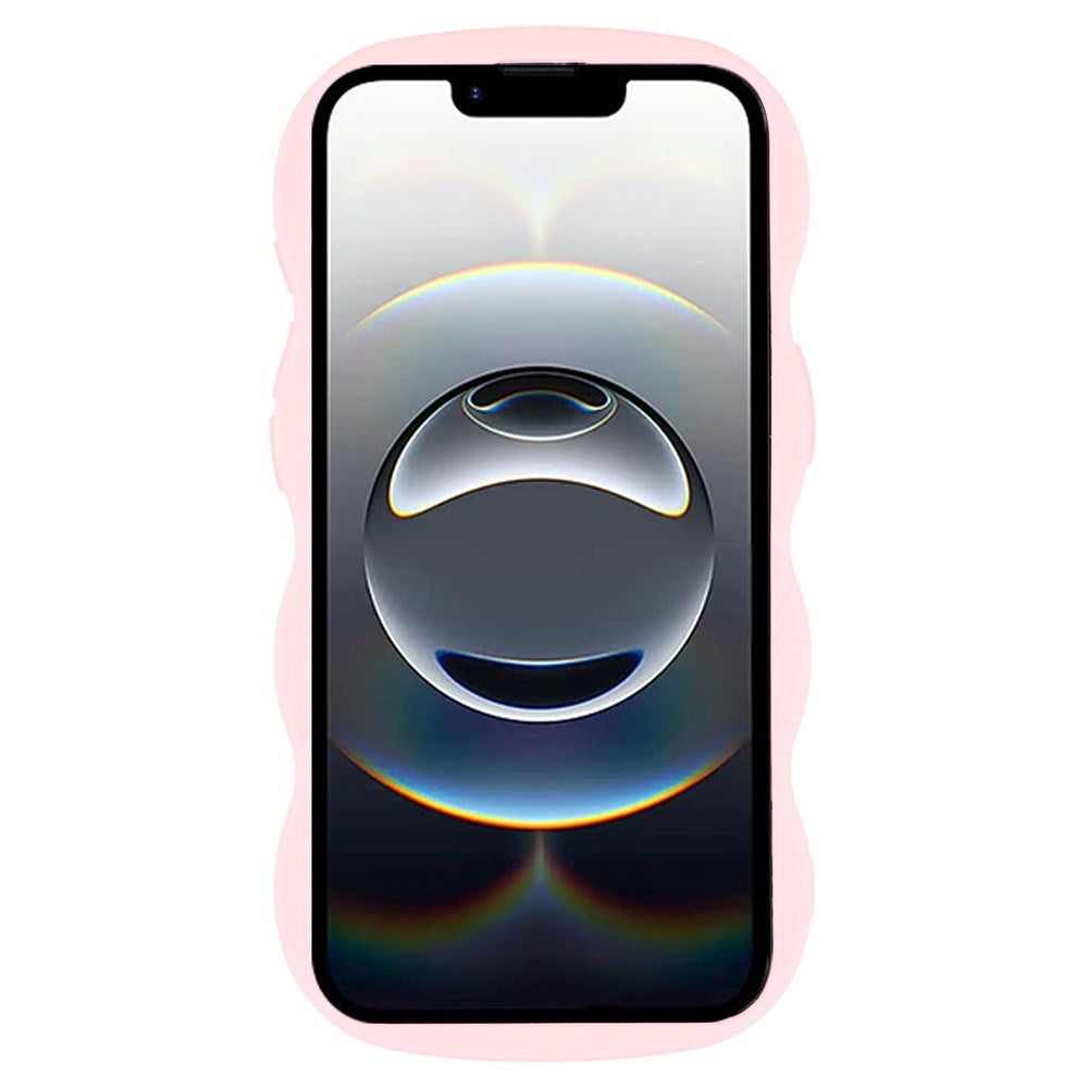 EIDERWOOD iPhone 17e / 16e Fleksibelt Plastik Wavy Mobil Cover - Lyserød