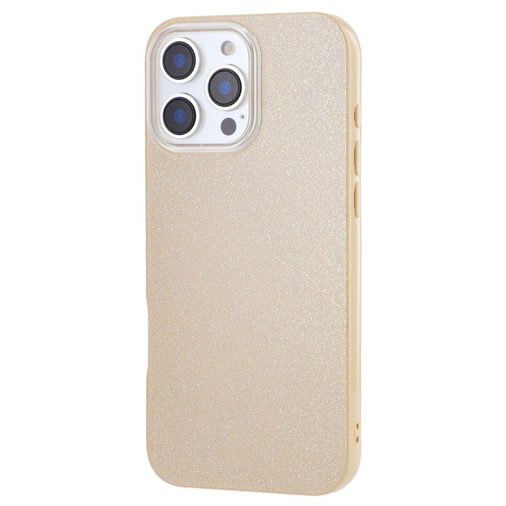 EIDERWOOD IPhone 16 Pro Fleksibelt Plastik Bagside Cover m. Glimmer - Beige