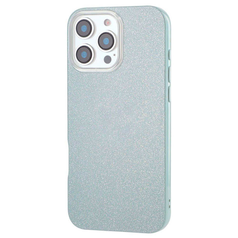 EIDERWOOD IPhone 16 Pro Fleksibelt Plastik Bagside Cover m. Glimmer - Lysegrøn
