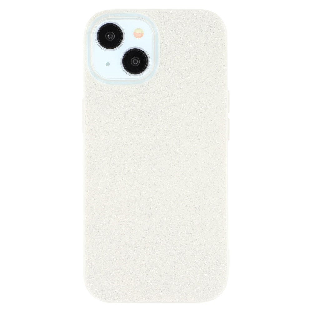 EIDERWOOD iPhone 14 / 13 Fleksibelt Plastik Bagside Cover m. Glimmer - Hvid